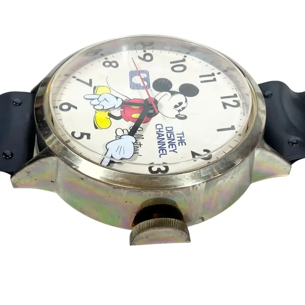 Walt Disney Japan Mickey Mouse Giant Wristwatch Wall Clock Gold Case Not Working